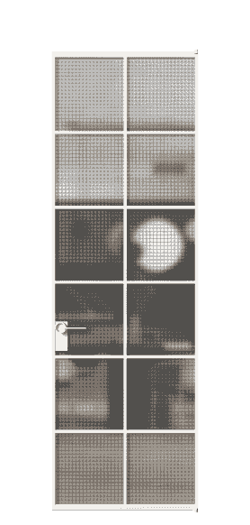 Дверь межкомнатная АЛПЛ040.05 Mesh silver БЕЛ. Цвет Алюминий Белый. Материал Алюминий. Коллекция Formato. Картинка.