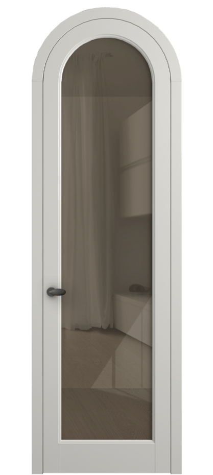 Межкомнатная дверь Палаццо 6814 Матовый серый Рефлективное бронзовое стекло "Стопсол", калёное Цена 1006682 ₸ | Volhovec