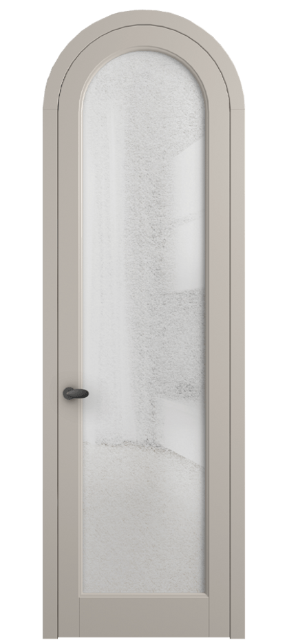 Межкомнатная дверь Палаццо 6814 Матовый светло-бежевый Фактурное стекло "Лёд", триплекс Цена 991562 ₸ | Volhovec