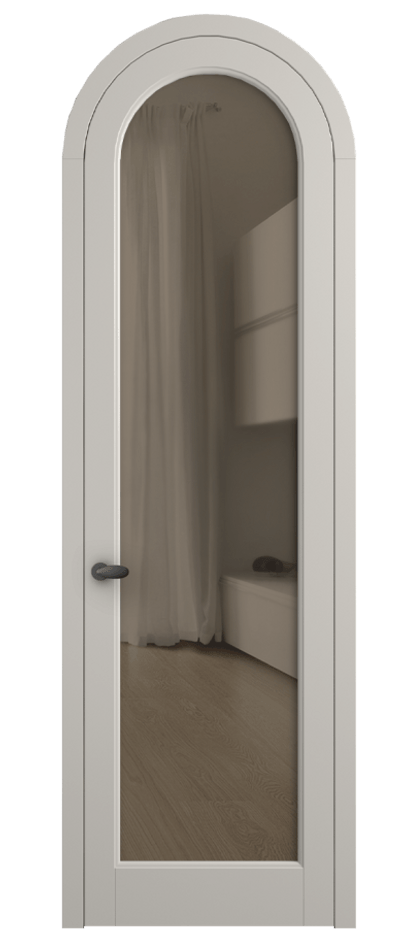 Межкомнатная дверь Палаццо 6814 Матовый облачно-серый Прозрачное бронзовое стекло, триплекс Цена 969638 ₸ | Volhovec