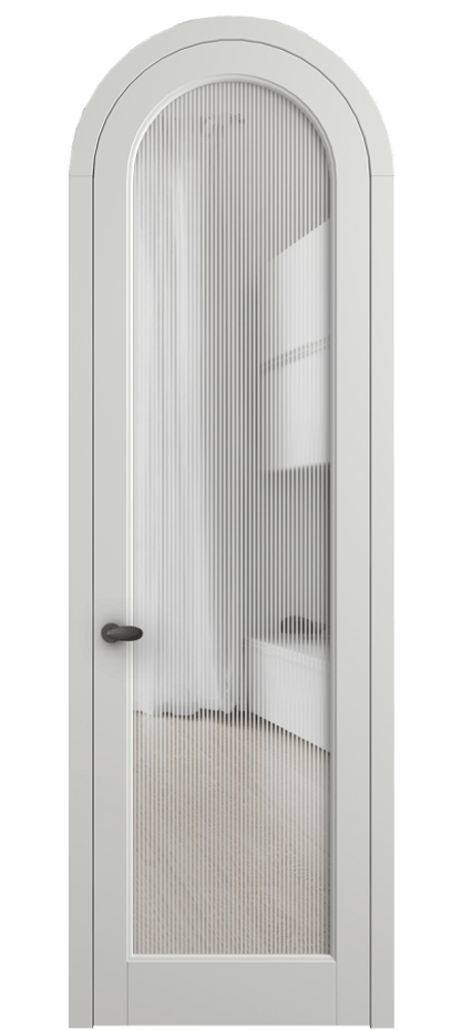 Межкомнатная дверь Палаццо 6814 Матовый светло-серый Рифлёное стекло "Дюна", триплекс Цена 991562 ₸ | Volhovec