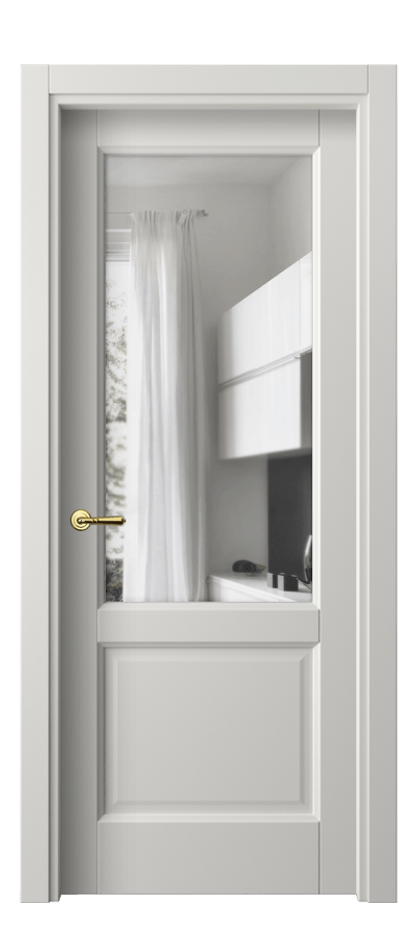 Межкомнатная дверь Galant 1422 Матовый серый Прозрачное стекло, 4 мм Цена 245600 ₸ | Volhovec