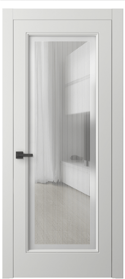 Межкомнатная дверь Linea 8300 Матовый светло-серый Сатинированное с гравировкой "Каннелюры", триплекс Цена 522280 ₸ | Volhovec