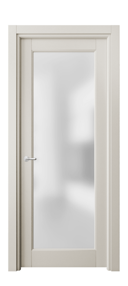 Межкомнатная дверь Тоскана Элегантэ 6300 Матовый облачно-серый Сатинированное стекло Цена 697780 ₸ | Volhovec