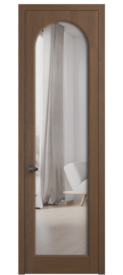 Межкомнатная дверь Палаццо 6804 Дуб каштановый матовый Двустороннее зеркало, триплекс Цена 1168239 ₸ | Volhovec