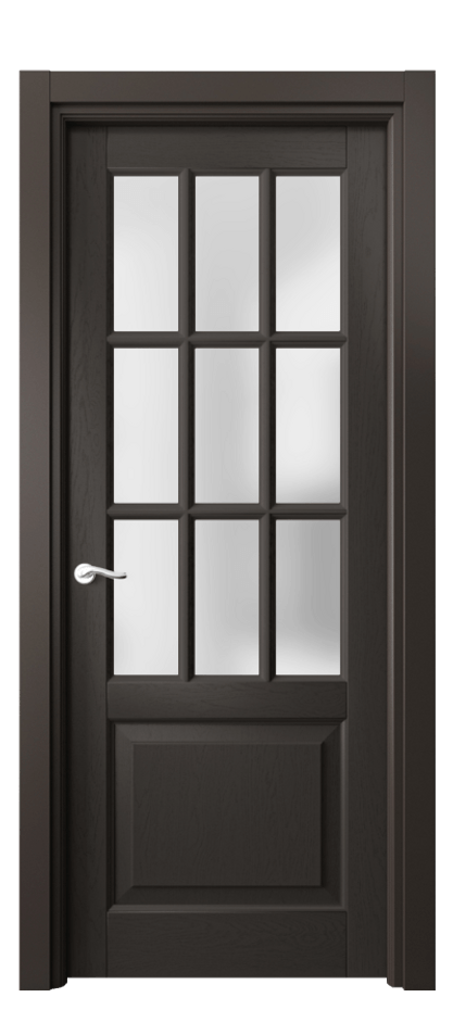 Межкомнатная дверь Lignum 0748 Дуб антрацит Сатинированное стекло Цена 740310 ₸ | Volhovec