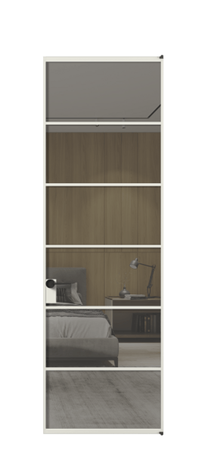 Алюминиевая дверь АЛПЛ040.04 Алюминий серый Рефлективное серое стекло "Стопсол", калёное Цена 1190473  | Volhovec