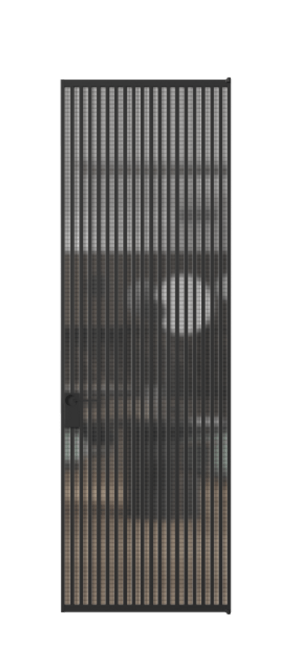 Алюминиевая дверь АЛПЛ040.06 Алюминий Черный Mesh silver Цена 1182340  | Volhovec