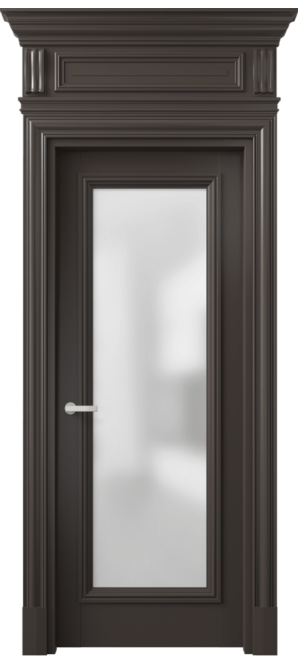 Дверь межкомнатная Антик 7300 Матовый антрацит Сатинированное стекло КЭП + Объёмный фриз + Карниз МАН Цена 1211936 ₸ Наличники уже входят в базовый комплект. Фабрика дверей Волховец 8 (800) 551 43 19 Межкомнатная дверь Антик 7300 Матовый антрацит Сатинированное стекло Цена 1211936 ₸ | Volhovec