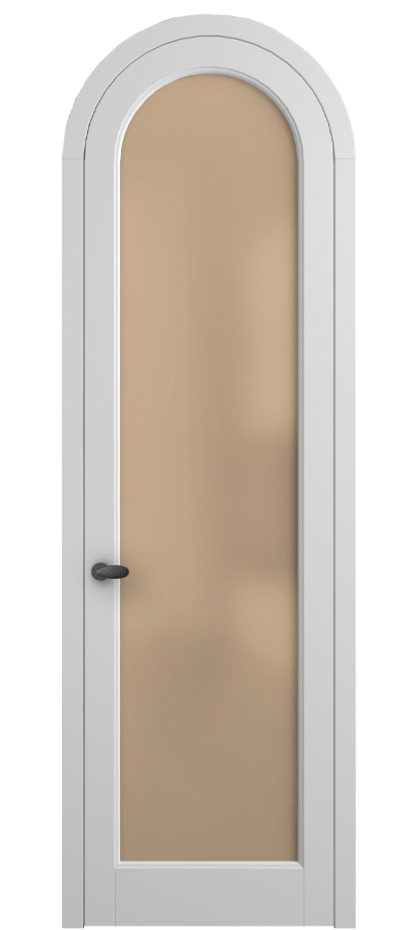 Межкомнатная дверь Palazzo 6814 Матовый белоснежный Сатинированное оранжевое стекло, триплекс, 6мм Цена 735000 ₸ | Volhovec