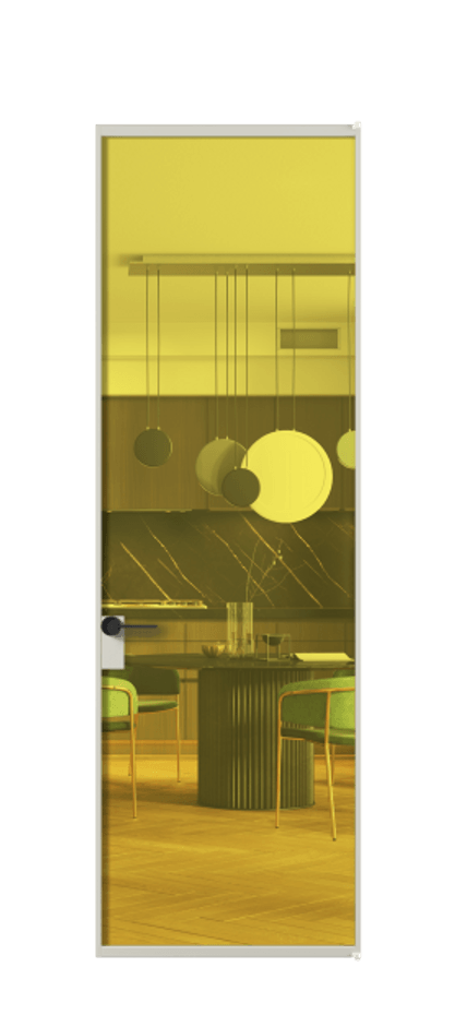 Алюминиевая дверь АЛПЛ040.01 Алюминий тёплый серый Прозрачное жёлтое стекло, триплекс. Без короба АТСР Цена 1041541 Стоимость комплекта двери включает: 1. Полотно (600/650/700/750/800/850/900/950*2000-2400 мм).
2. Короб
3. Комплект фурнитуры (2 торцевые петли и магнитный замок с ответной планкой). Фабрика дверей Волховец 8 (800) 551 43 19 Алюминиевая дверь АЛПЛ040.01 Алюминий тёплый серый Прозрачное жёлтое стекло, триплекс Цена 1041541 | Volhovec