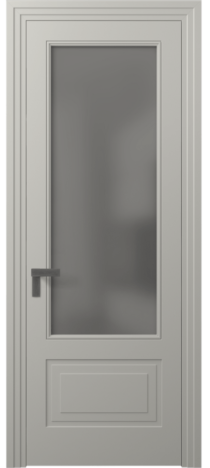 Межкомнатная дверь Rocca 8342 Матовый тёплый серый Сатинированное серое стекло, триплекс Цена 388871 ₸ | Volhovec