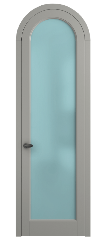 Межкомнатная дверь Palazzo 6814 Матовый нейтральный серый Сатинированное голубое стекло, триплекс, 6мм Цена 735000 ₸ | Volhovec