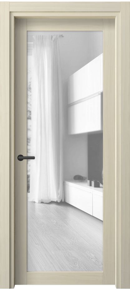 Межкомнатная дверь Нео 2102 Молочный ясень Прозрачное стекло, триплекс Цена 258544 ₸ | Volhovec