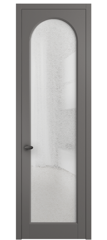 Межкомнатная дверь Палаццо 6804 Матовый классический серый Фактурное стекло "Лёд", триплекс Цена 778899 ₸ | Volhovec