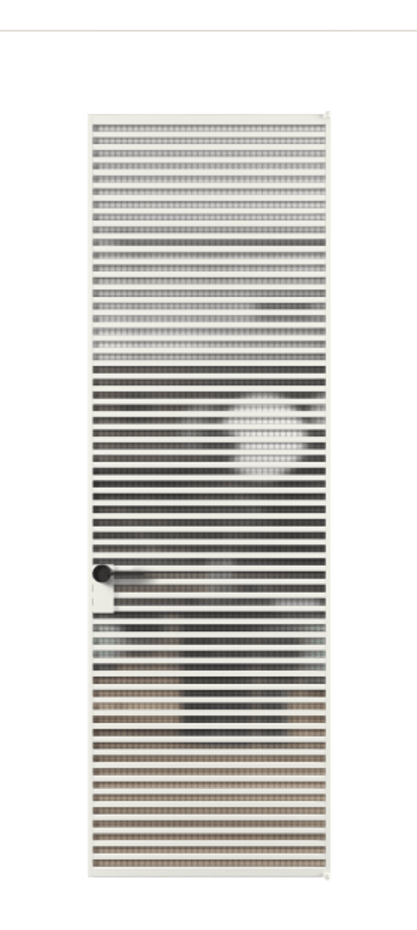 Алюминиевая дверь АЛПЛ040.07 Алюминий светло-серый Декоративное стекло с сеткой "Mesh silver", триплекс, 6 мм Цена 1142240  | Volhovec