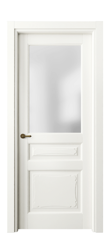 Межкомнатная дверь Тоскана Элегантэ 6324 Матовый жемчужный Сатинированное стекло Цена 747676 ₸ | Volhovec