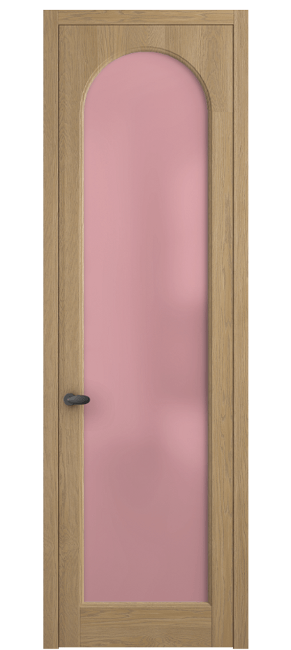 Межкомнатная дверь Palazzo 6804 Дуб соломенный матовый Сатинированное розовое стекло, триплекс, 6мм Цена 871200 ₸ | Volhovec