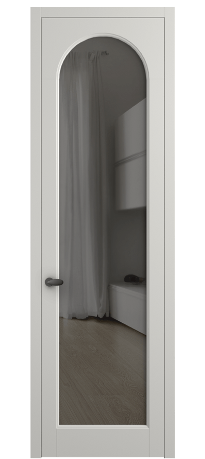 Межкомнатная дверь Палаццо 6804 Матовый серый Прозрачное серое стекло, триплекс Цена 733539 ₸ | Volhovec