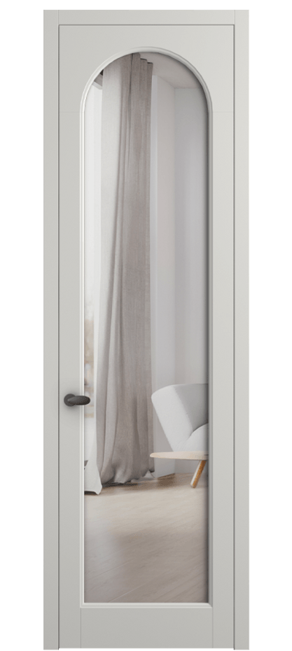 Межкомнатная дверь Палаццо 6804 Матовый серый Двустороннее зеркало, триплекс Цена 748659 ₸ | Volhovec