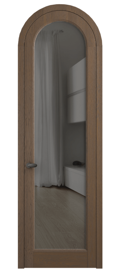 Межкомнатная дверь Палаццо 6814 Дуб туманный матовый Прозрачное серое стекло, триплекс Цена 1559998 ₸ | Volhovec