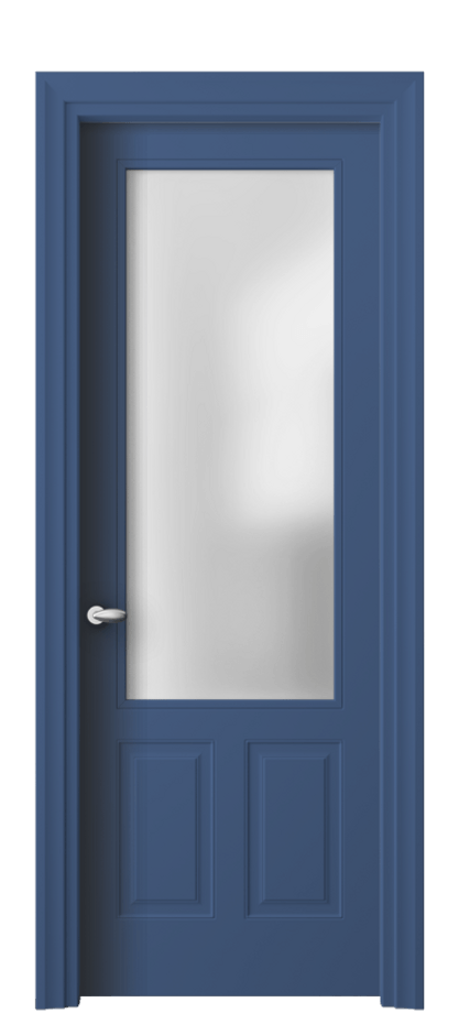 Межкомнатная дверь Эссе 8522 Матовый белоснежный Сатинированное стекло Цена 690901 ₸ | Volhovec