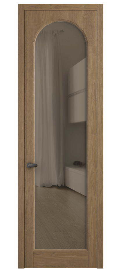 Межкомнатная дверь Палаццо 6804 Дуб мускатный матовый Прозрачное бронзовое стекло, триплекс Цена 1153119 ₸ | Volhovec