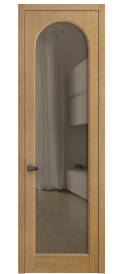 Межкомнатная дверь Палаццо 6804 Бук натуральный матовый Прозрачное бронзовое стекло, триплекс Цена 916869 ₸ | Volhovec