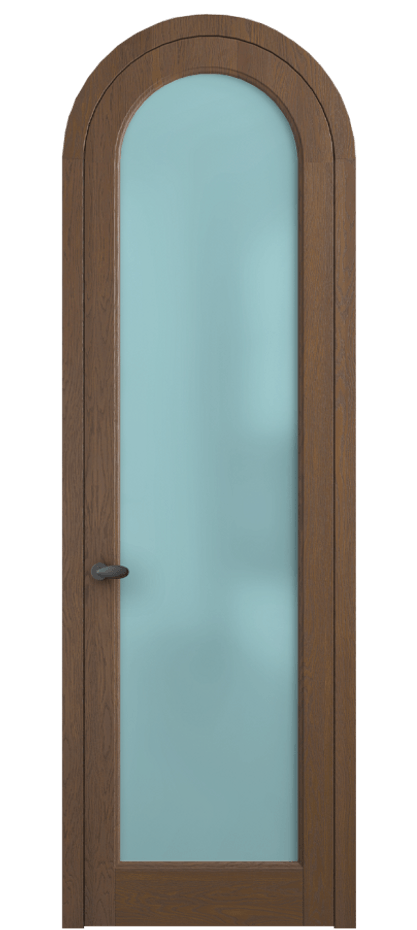 Межкомнатная дверь Palazzo 6814 Дуб каштановый матовый Сатинированное голубое стекло, триплекс Цена 1287600 ₸ | Volhovec
