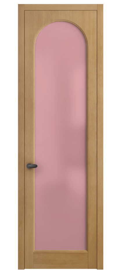 Межкомнатная дверь Palazzo 6804 Бук натуральный матовый Сатинированное розовое стекло, триплекс, 6мм Цена 712800 ₸ | Volhovec