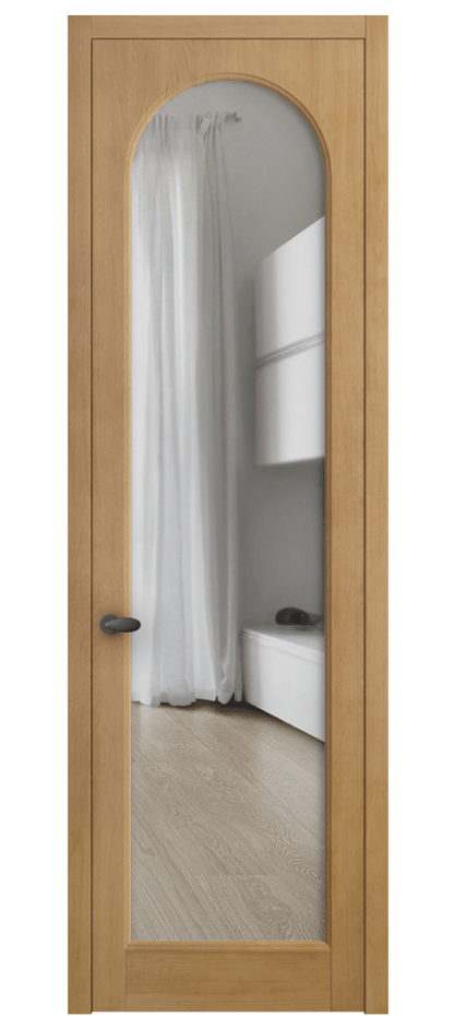 Межкомнатная дверь Палаццо 6804 Бук натуральный матовый Прозрачное стекло Цена 916869 ₸ | Volhovec