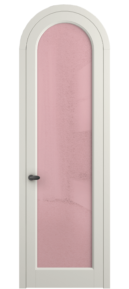 Межкомнатная дверь Палаццо 6814 Матовый жемчужный Фактурное розовое стекло "Лёд", триплекс Цена 991562 ₸ | Volhovec