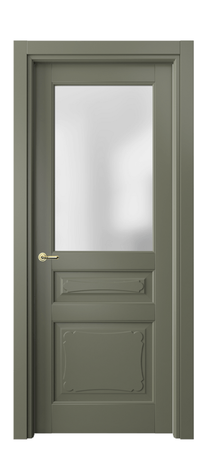 Межкомнатная дверь Тоскана Элегантэ 6324 Матовый оливковый тёмный Сатинированное стекло Цена 747676 ₸ | Volhovec