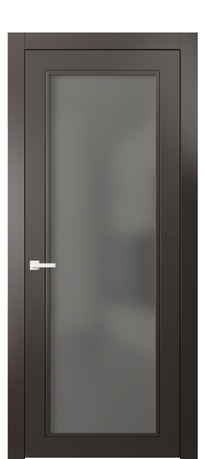 Межкомнатная дверь Neo Classic 8000 Матовый антрацит Сатинированное серое стекло, триплекс Цена 393860 ₸ | Volhovec