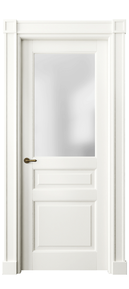 Межкомнатная дверь Тоскана Плано 6304 Матовый жемчужный Сатинированное стекло Цена 996703 ₸ | Volhovec