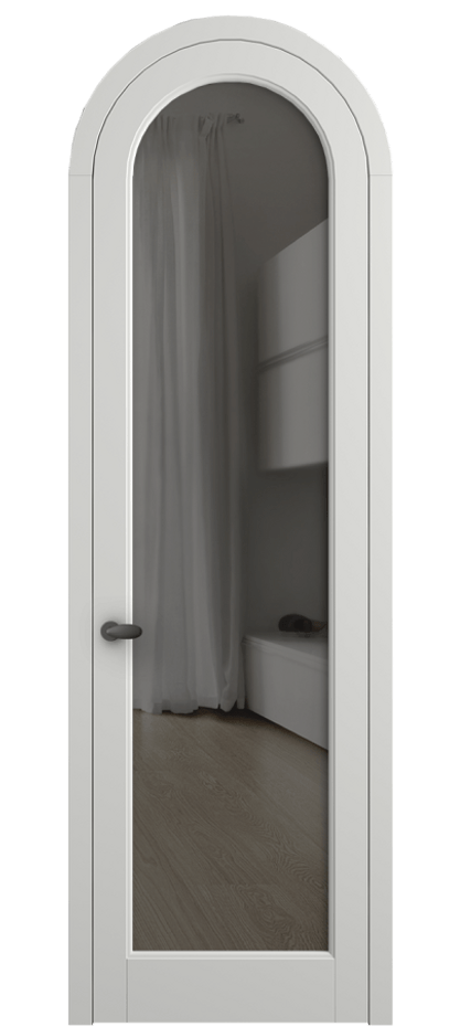 Межкомнатная дверь Palazzo 6814 Матовый светло-серый Прозрачное серое стекло, триплекс Цена 781000 ₸ | Volhovec