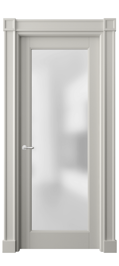 Дверь межкомнатная Тоскана Плано 6300 Матовый тёплый серый Сатинированное стекло Гладкие пилястры с квадратными розетками МТСР Цена 964951 ₸ Наличники уже входят в базовый комплект. Фабрика дверей Волховец 8 (800) 551 43 19 Межкомнатная дверь Тоскана Плано 6300 Матовый тёплый серый Сатинированное стекло Цена 964951 ₸ | Volhovec