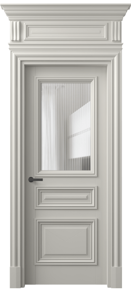 Межкомнатная дверь Antique 7304 Бук тёплый серый Рифлёное стекло "Moru", триплекс Цена 1064600 ₸ | Volhovec