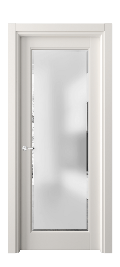 Дверь межкомнатная Тоскана Элегантэ 6300 Матовый пудровый белый Сатинированное стекло с фацетом Гладкий наличник МПБЛ Цена 712900 ₸ Наличники уже входят в базовый комплект. Фабрика дверей Волховец 8 (800) 551 43 19 Межкомнатная дверь Тоскана Элегантэ 6300 Матовый пудровый белый Сатинированное стекло с фацетом Цена 712900 ₸ | Volhovec