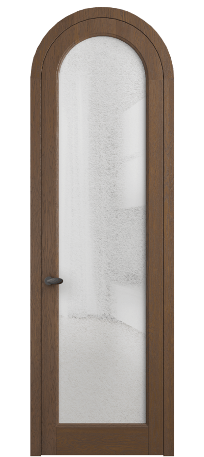 Межкомнатная дверь Palazzo 6814 Дуб каштановый матовый Фактурное стекло "Лёд", триплекс Цена 1325100 ₸ | Volhovec