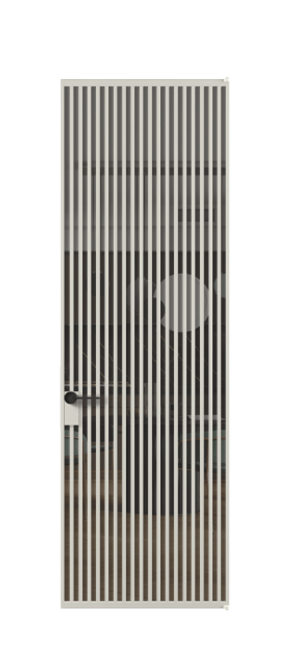 Алюминиевая дверь АЛПЛ040.06 Алюминий тёплый серый Прозрачное серое стекло, триплекс Цена 1462784  | Volhovec