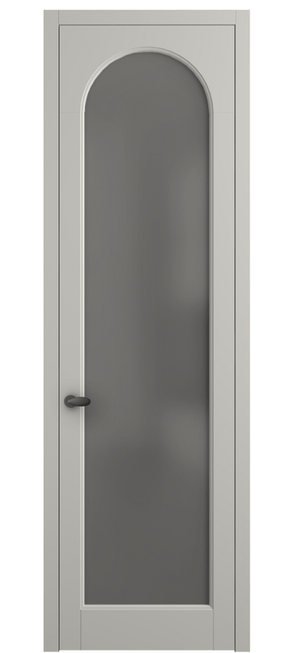 Межкомнатная дверь Палаццо 6804 Матовый тёплый серый Сатинированное серое стекло, триплекс Цена 733539 ₸ | Volhovec