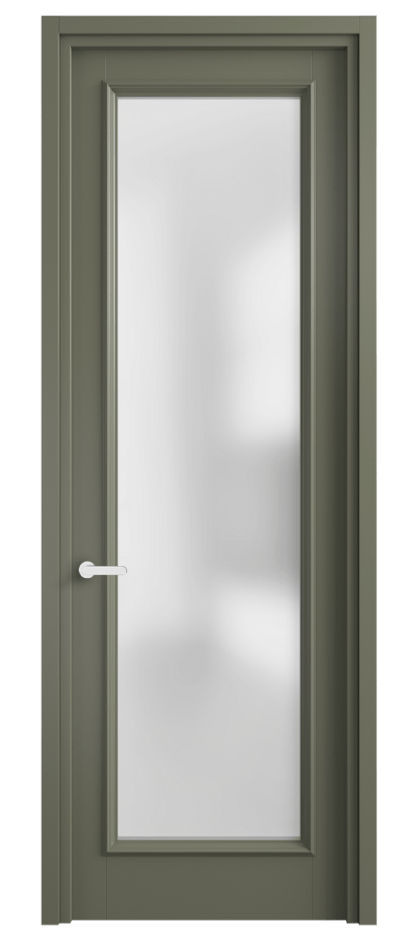 Межкомнатная дверь Шарм 6702 Матовый оливковый тёмный Сатинированное стекло Цена 739360 ₸ | Volhovec
