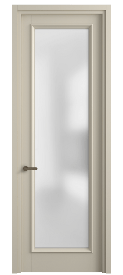 Межкомнатная дверь Шарм 6702 Матовый бежево-серый Сатинированное стекло Цена 709876 ₸ | Volhovec