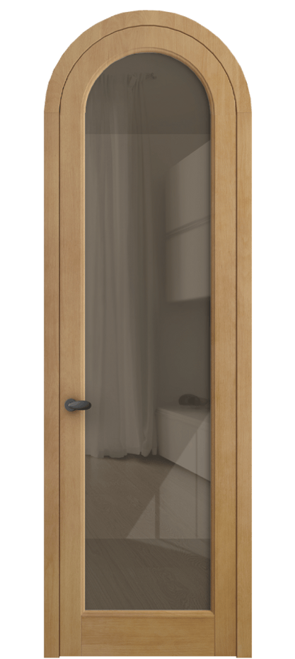 Межкомнатная дверь Палаццо 6814 Бук натуральный матовый Рефлективное бронзовое стекло "Стопсол", калёное Цена 1358827 ₸ | Volhovec