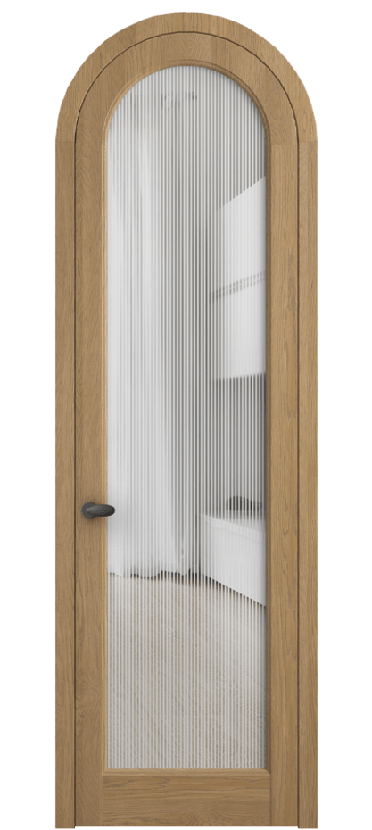 Межкомнатная дверь Палаццо 6814 Дуб пшеничный матовый Рифлёное стекло "Дюна", триплекс Цена 1605358 ₸ | Volhovec