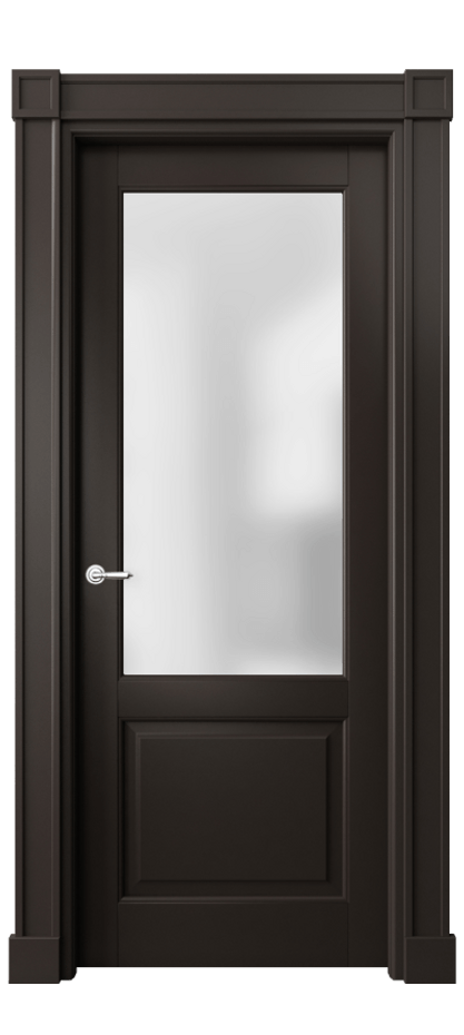 Межкомнатная дверь Тоскана Плано 6302 Матовый антрацит Сатинированное стекло Цена 964951 ₸ | Volhovec