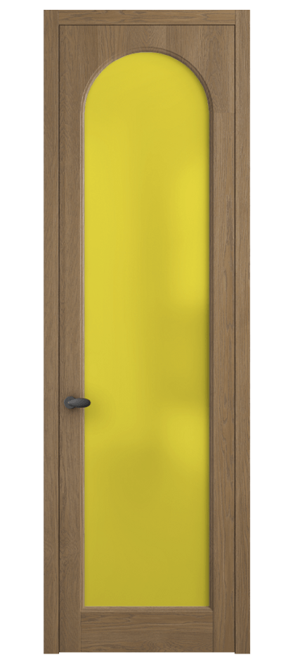 Межкомнатная дверь Palazzo 6804 Дуб мускатный матовый Сатинированное жёлтое стекло, триплекс, 6мм Цена 871200 ₸ | Volhovec