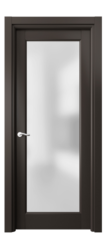 Межкомнатная дверь Лигнум 0700 Матовый антрацит Сатинированное стекло Цена 718948 ₸ | Volhovec