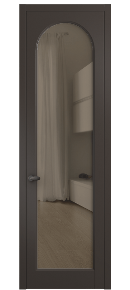 Межкомнатная дверь Палаццо 6804 Матовый антрацит Прозрачное бронзовое стекло, триплекс Цена 733539 ₸ | Volhovec